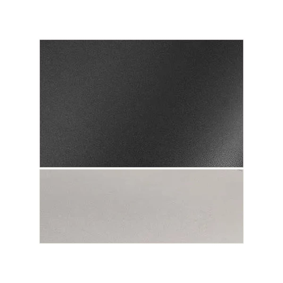 Coloris noir et gris du sous-main réversible : la face noire et le revers gris