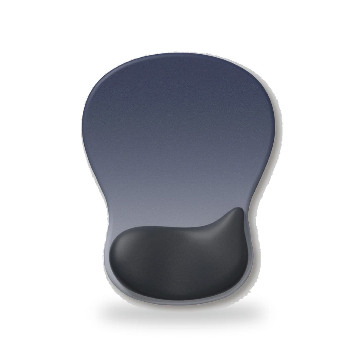 Tapis de souris dégradé bleu gris avec repose-poignet gel intégré, vue de face